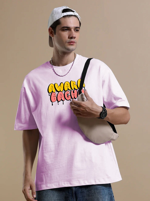 Awara Bacha Lavender Oversize T-Shirt - Awara Bacha