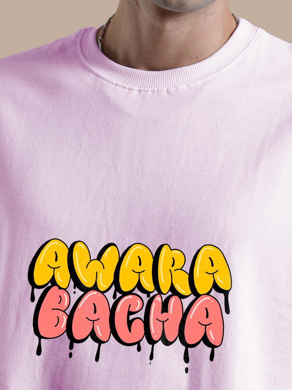 Awara Bacha Lavender Oversize T-Shirt - Awara Bacha