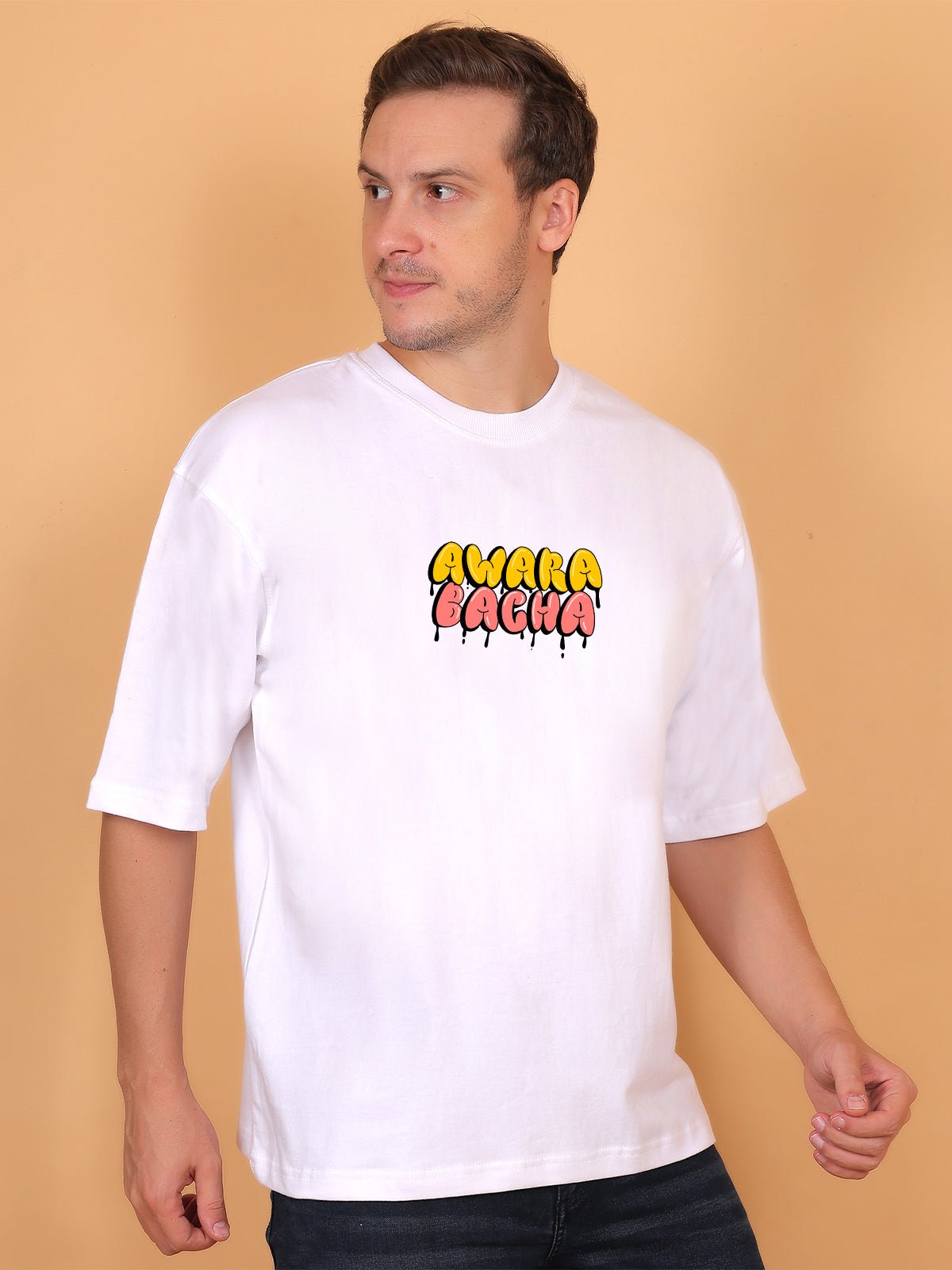 Awara Bacha White Oversize T-Shirt - Awara Bacha