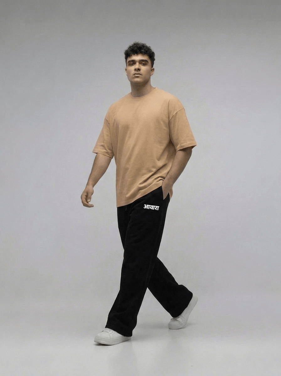 Awara Branding Black Oversize Sweatpants - Awara Bacha