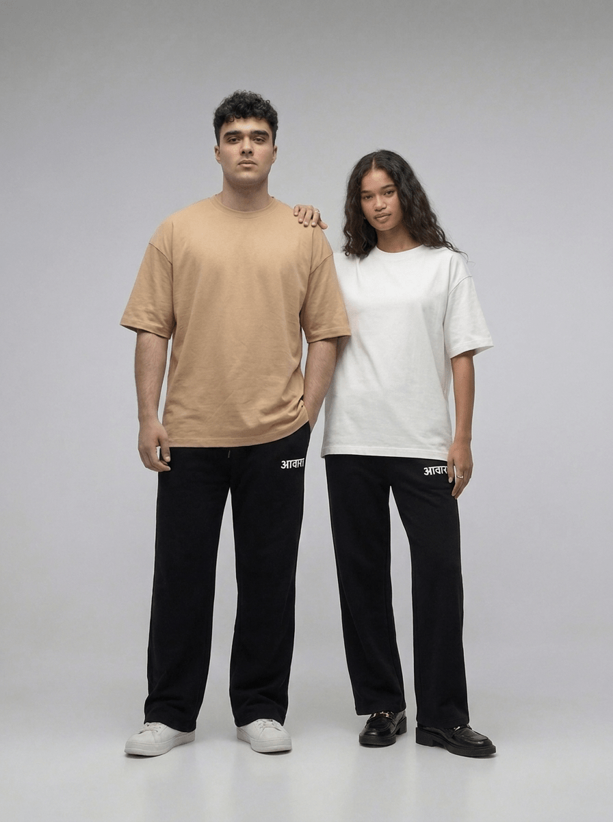 Awara Branding Black Oversize Sweatpants - Awara Bacha