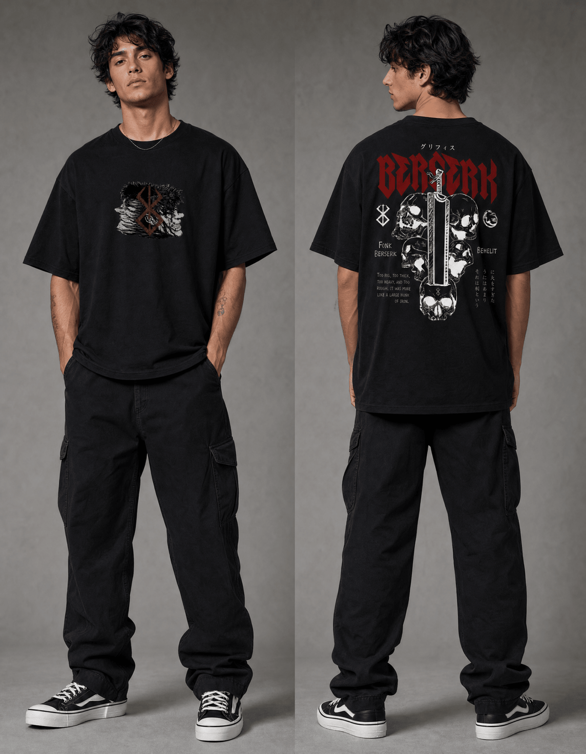 Berserk Oversized T-Shirt - Awara Bacha