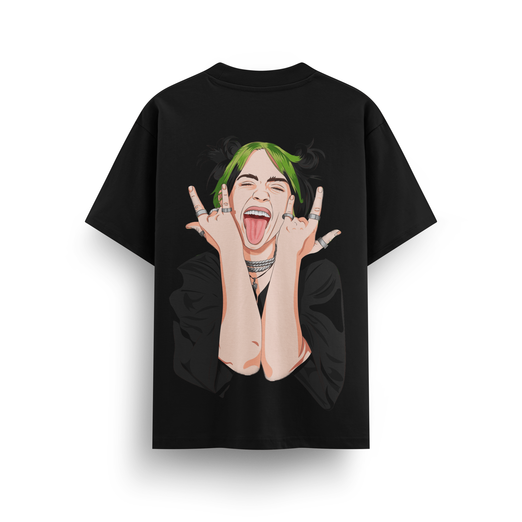 Billie Eilish Black Oversize T-Shirt - Awara Bacha