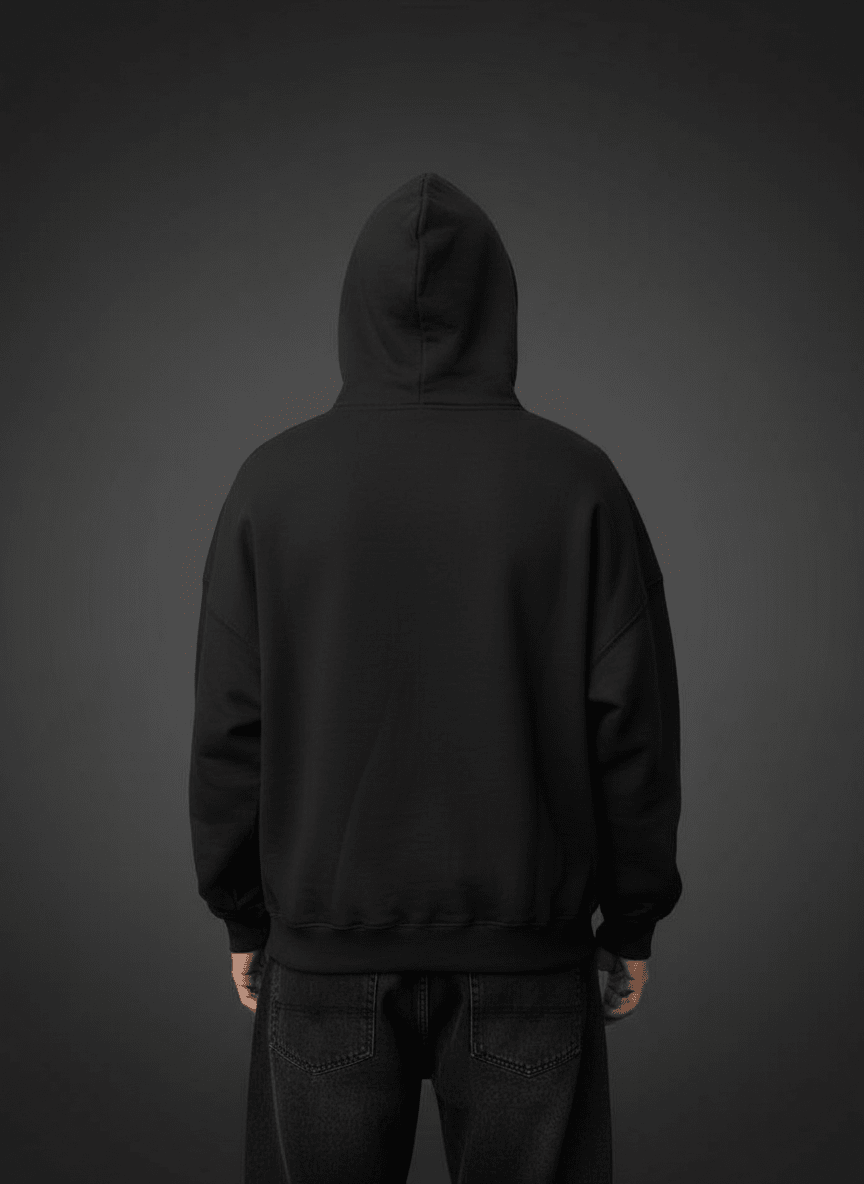 Black Oversize Hoodie - Awara Bacha