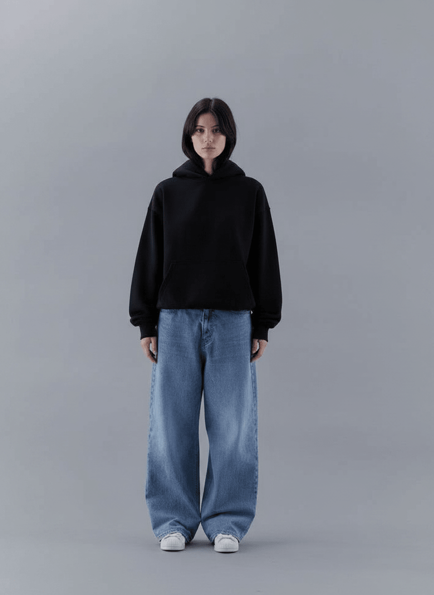 Black Oversize Hoodie - Awara Bacha