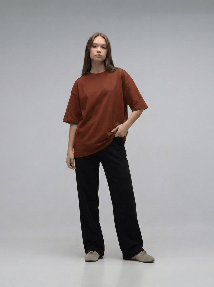 Brown Oversize T-Shirt - Awara Bacha