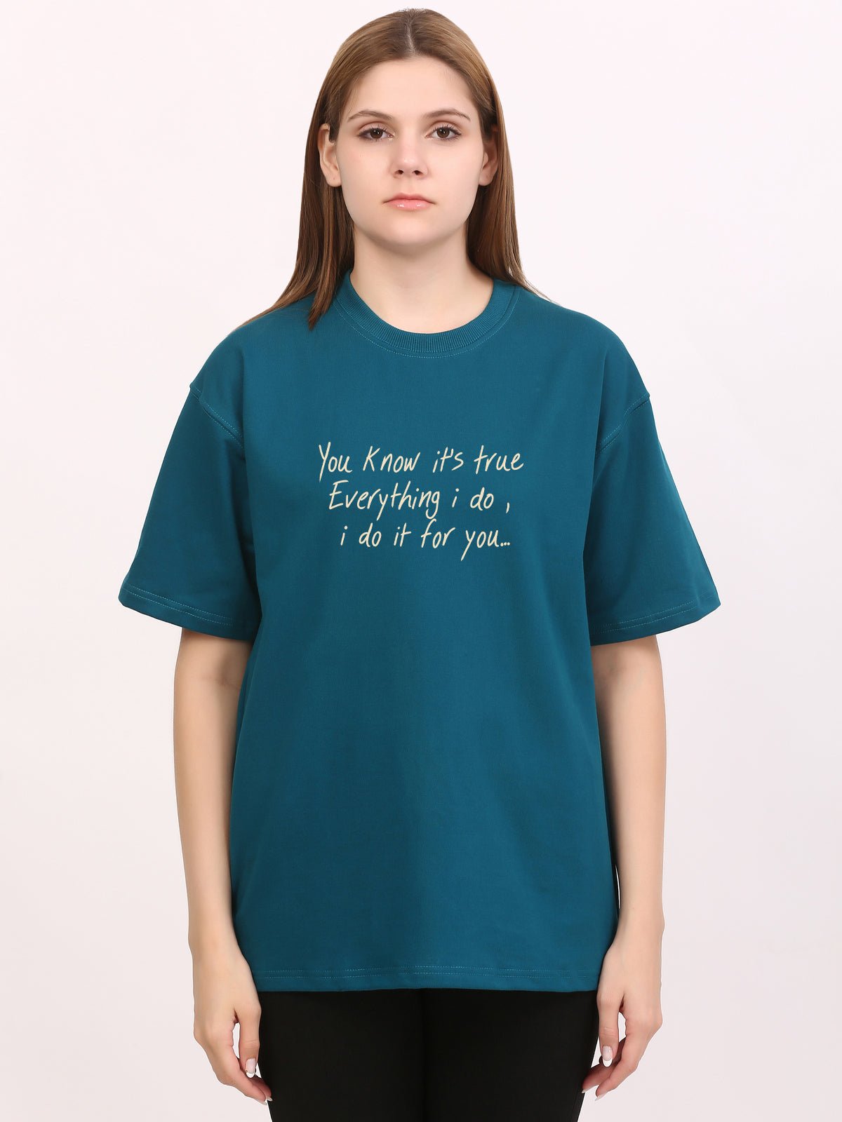 Bryan Adams Darkteal Oversize T-Shirt - Awara Bacha