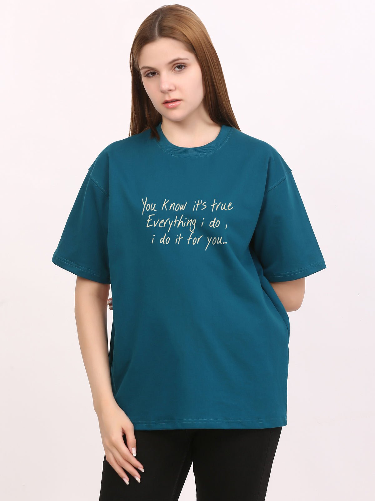 Bryan Adams Darkteal Oversize T-Shirt - Awara Bacha