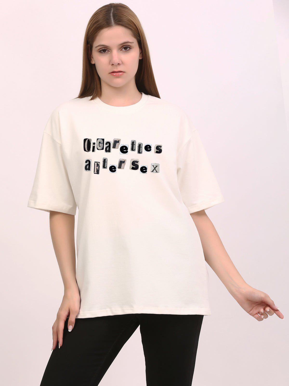 Cigarettes After Sex Off - White Oversize T-Shirt - Awara Bacha