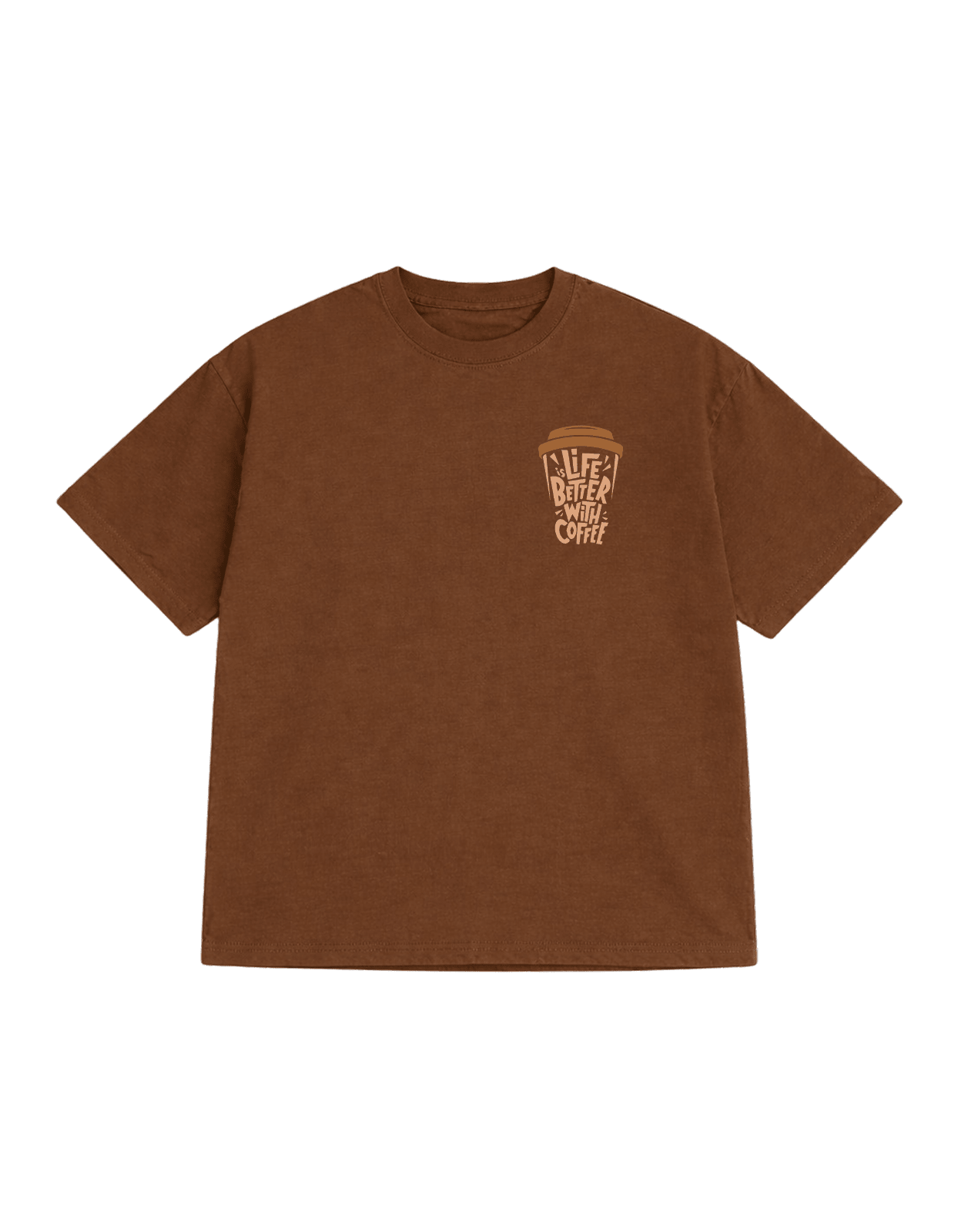 Coffee modern oversize t-shirt - Awara Bacha