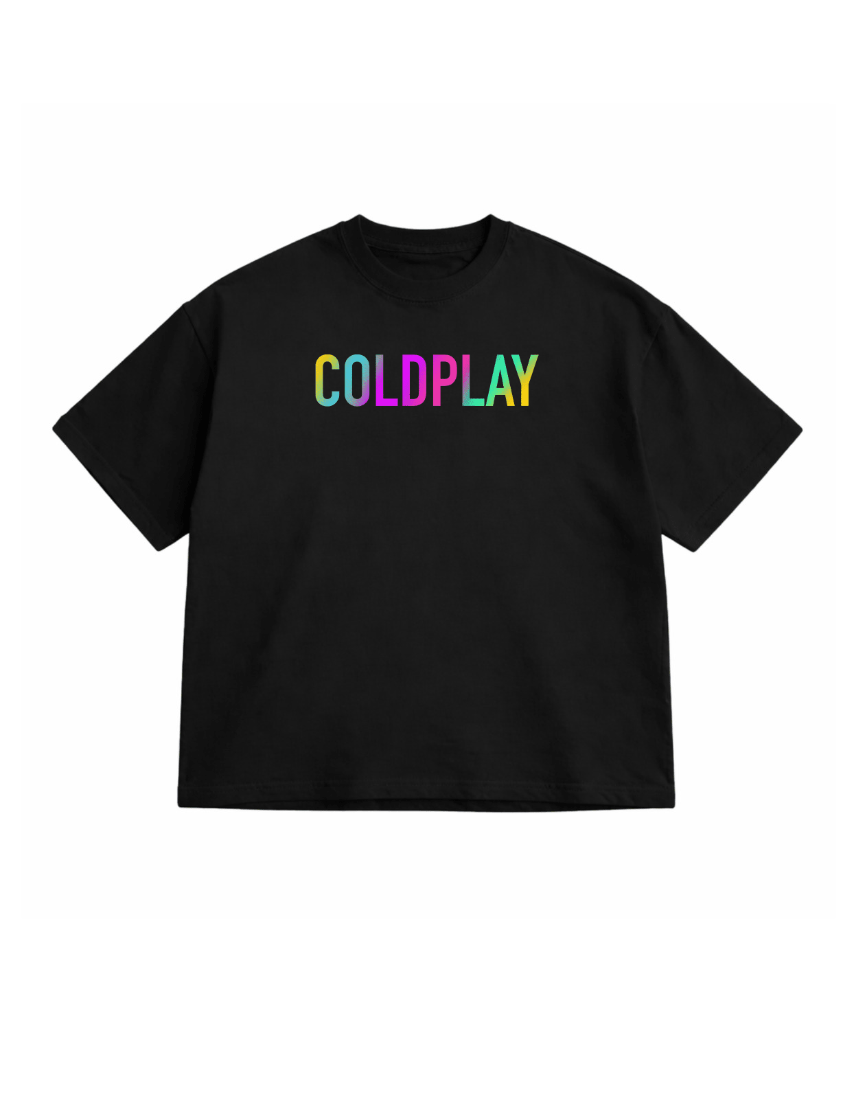 Coldplay Canvas Black Oversize T-Shirt - Awara Bacha