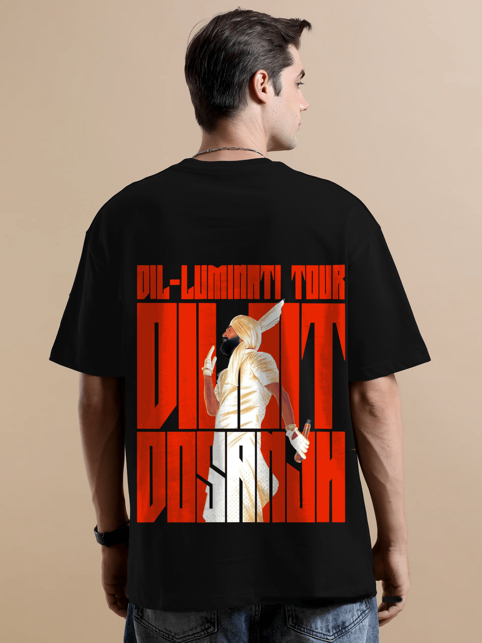 Diljit Goat Black Oversize T-Shirt - Awara Bacha