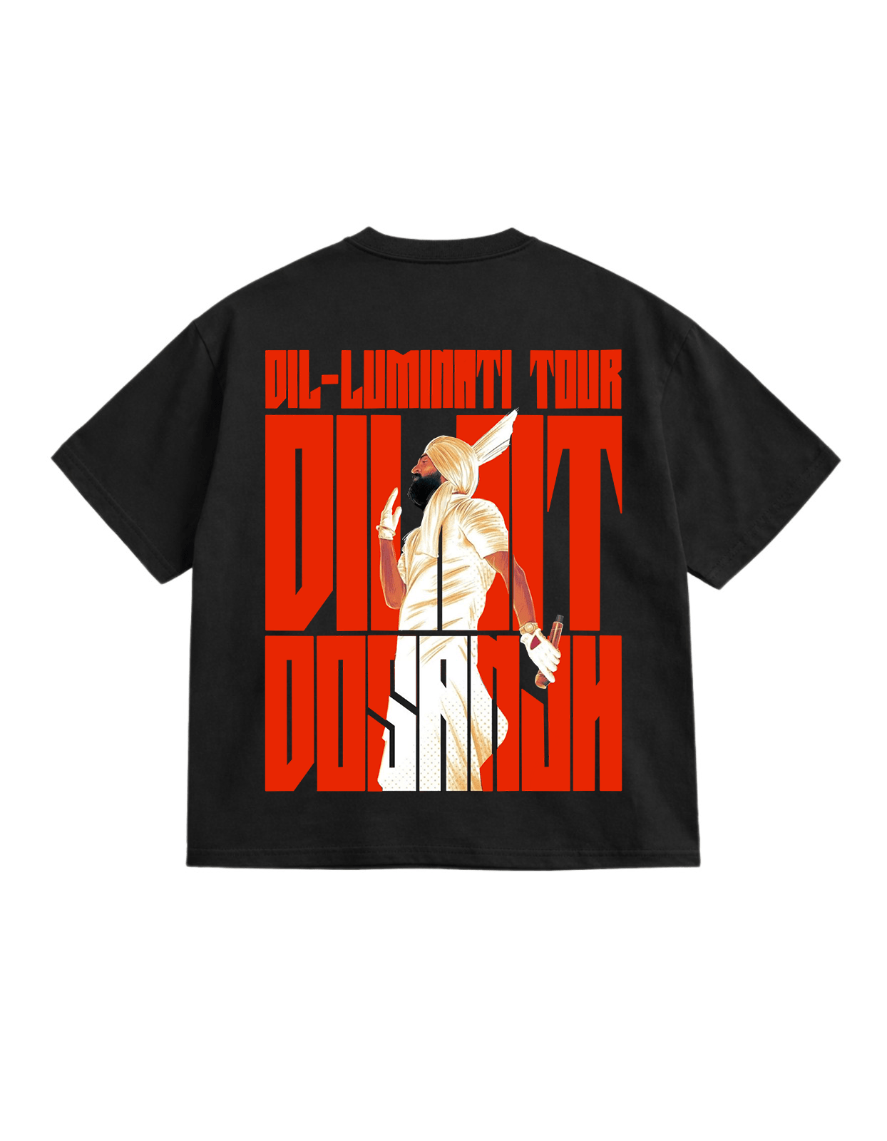 Diljit Goat Black Oversize T-Shirt - Awara Bacha