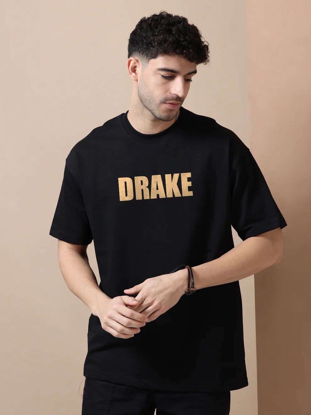 Drake Black Oversize T-Shirt - Awara Bacha