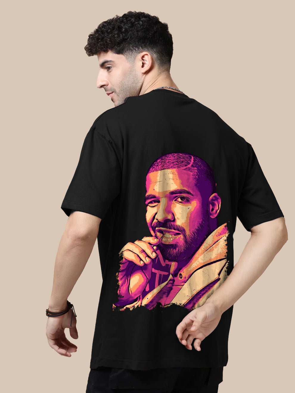 Drake Black Oversize T-Shirt - Awara Bacha