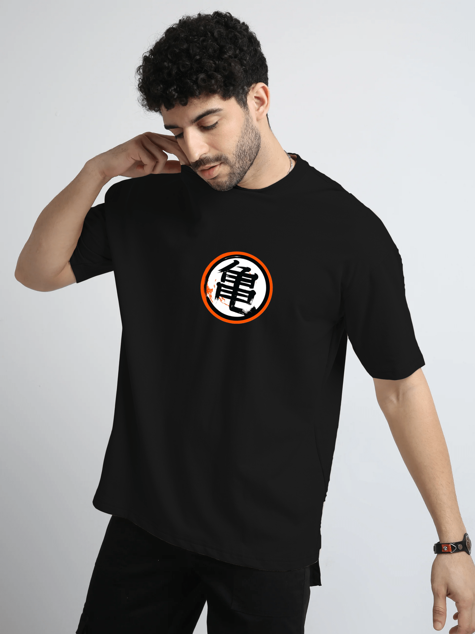 Goku Anime Black Oversize T-Shirt - Awara Bacha