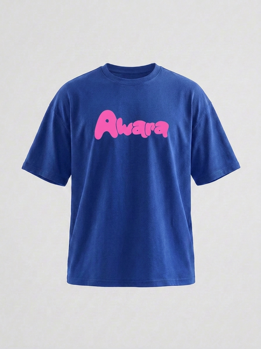 Awara Oversize Royal Blue T-Shirt