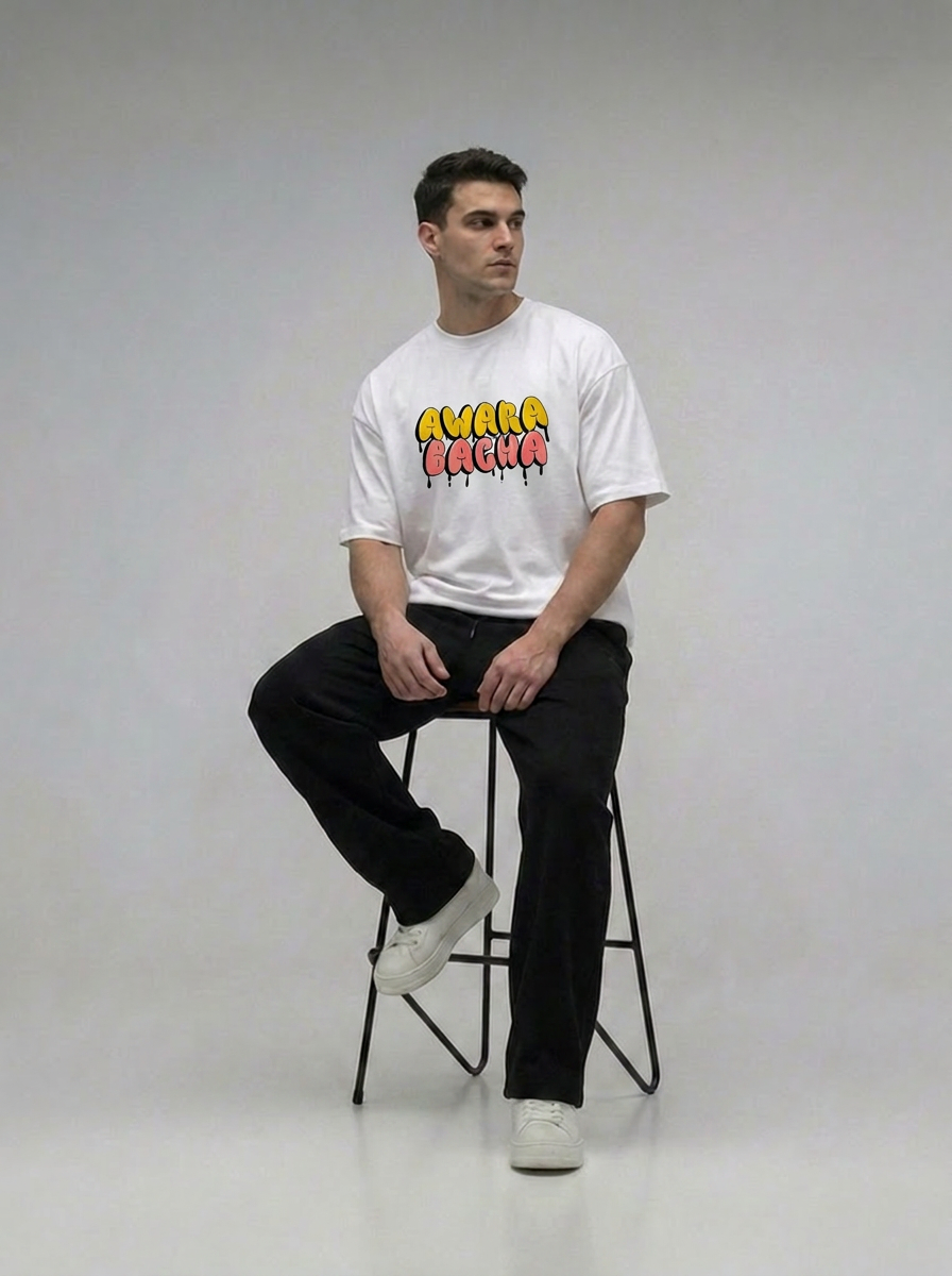 Awara Bacha Off White Oversize T-Shirt