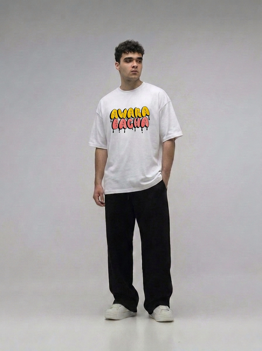 Awara Bacha Off White Oversize T-Shirt