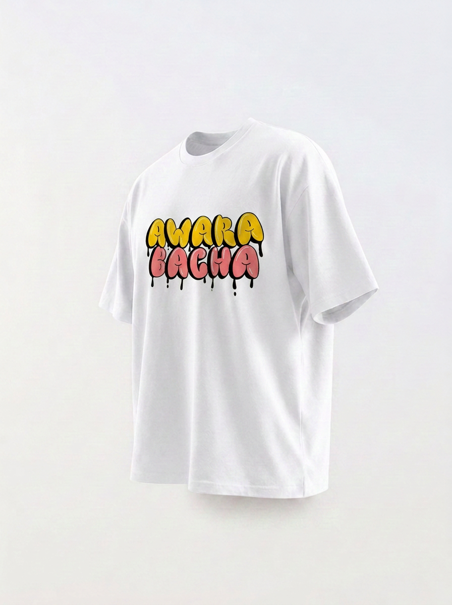 Awara Bacha Off White Oversize T-Shirt