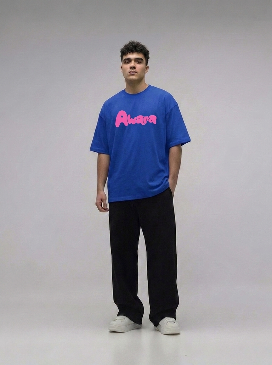 Awara Oversize Royal Blue T-Shirt