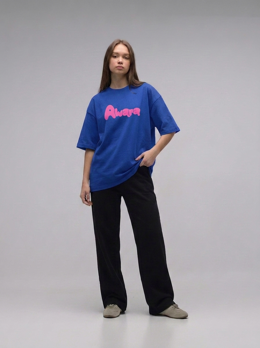 Awara Oversize Royal Blue T-Shirt