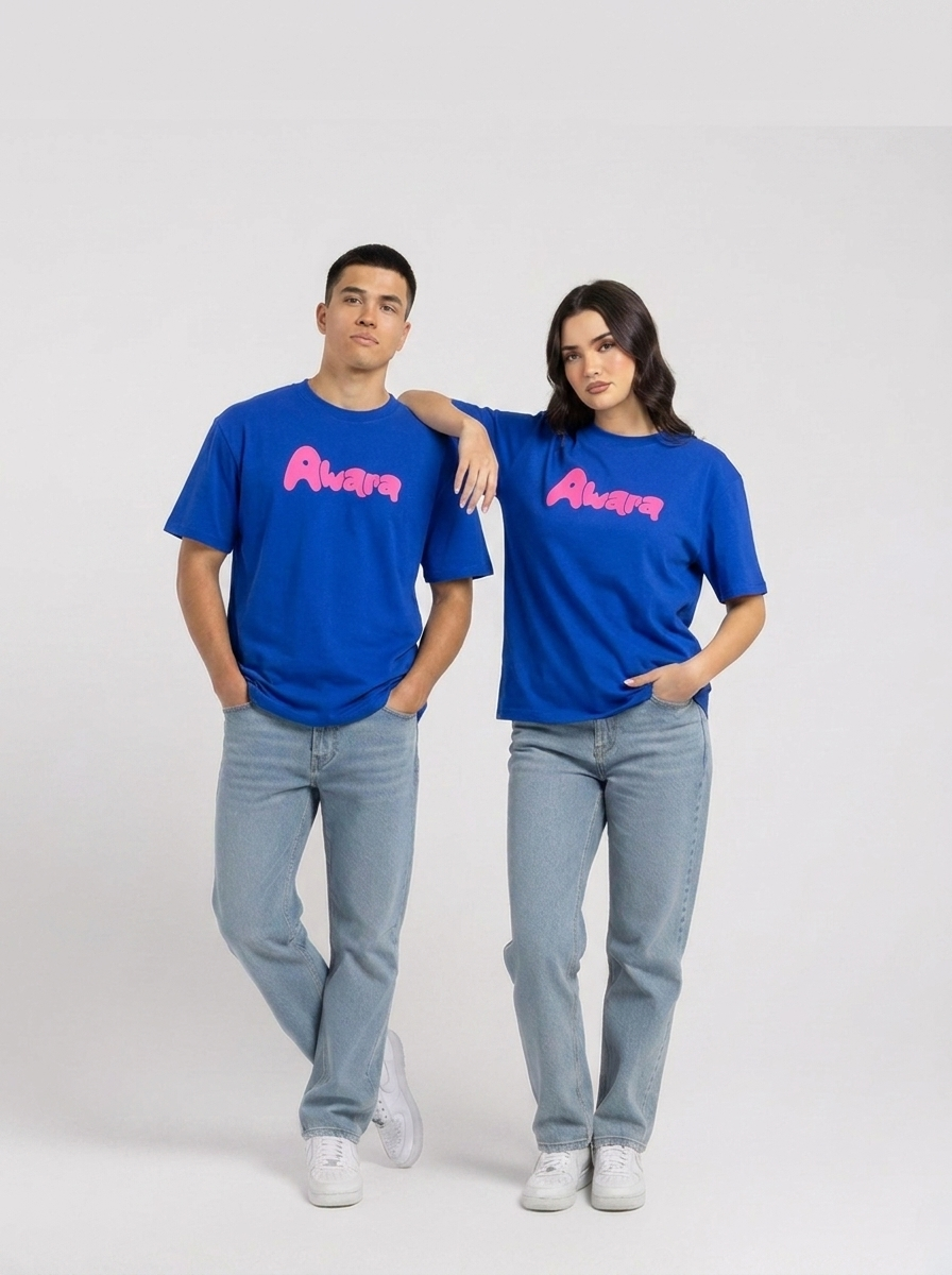 Awara Oversize Royal Blue T-Shirt