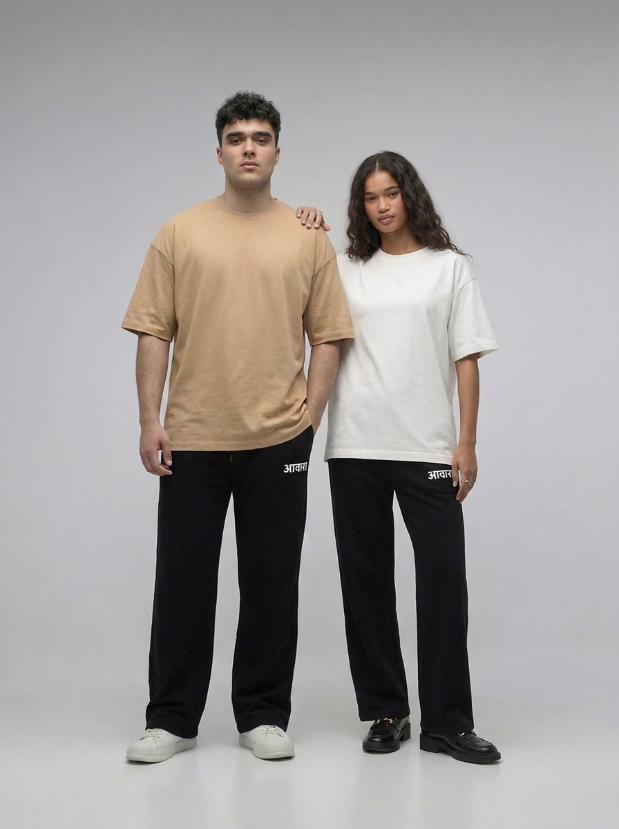 Awara Branding Black Oversize Sweatpants