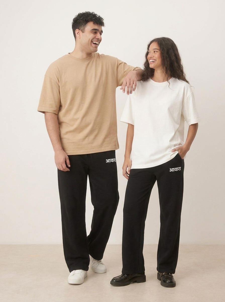 Awara Branding Black Oversize Sweatpants