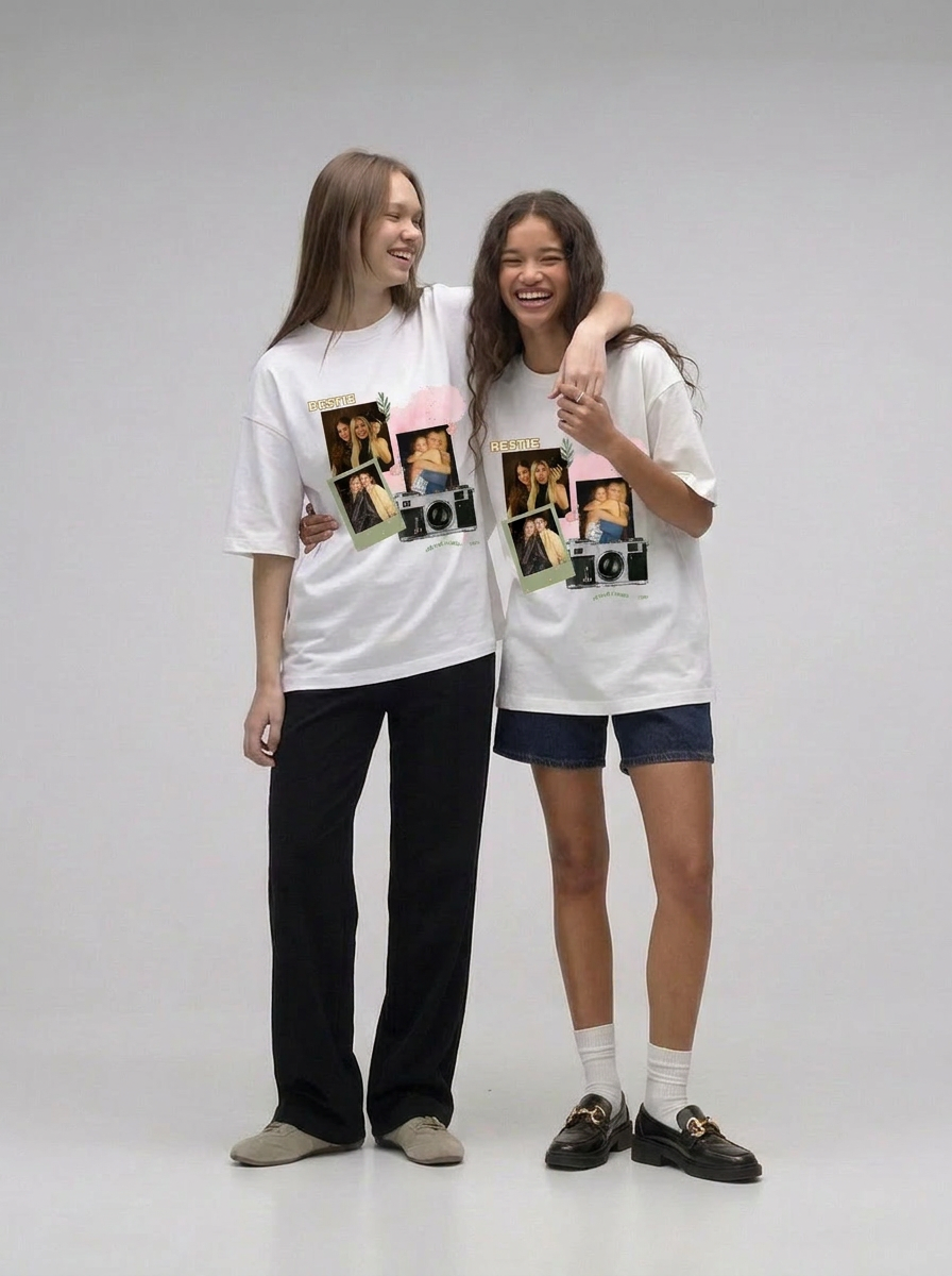 Personalized BFF Memory Off-White T-Shirt