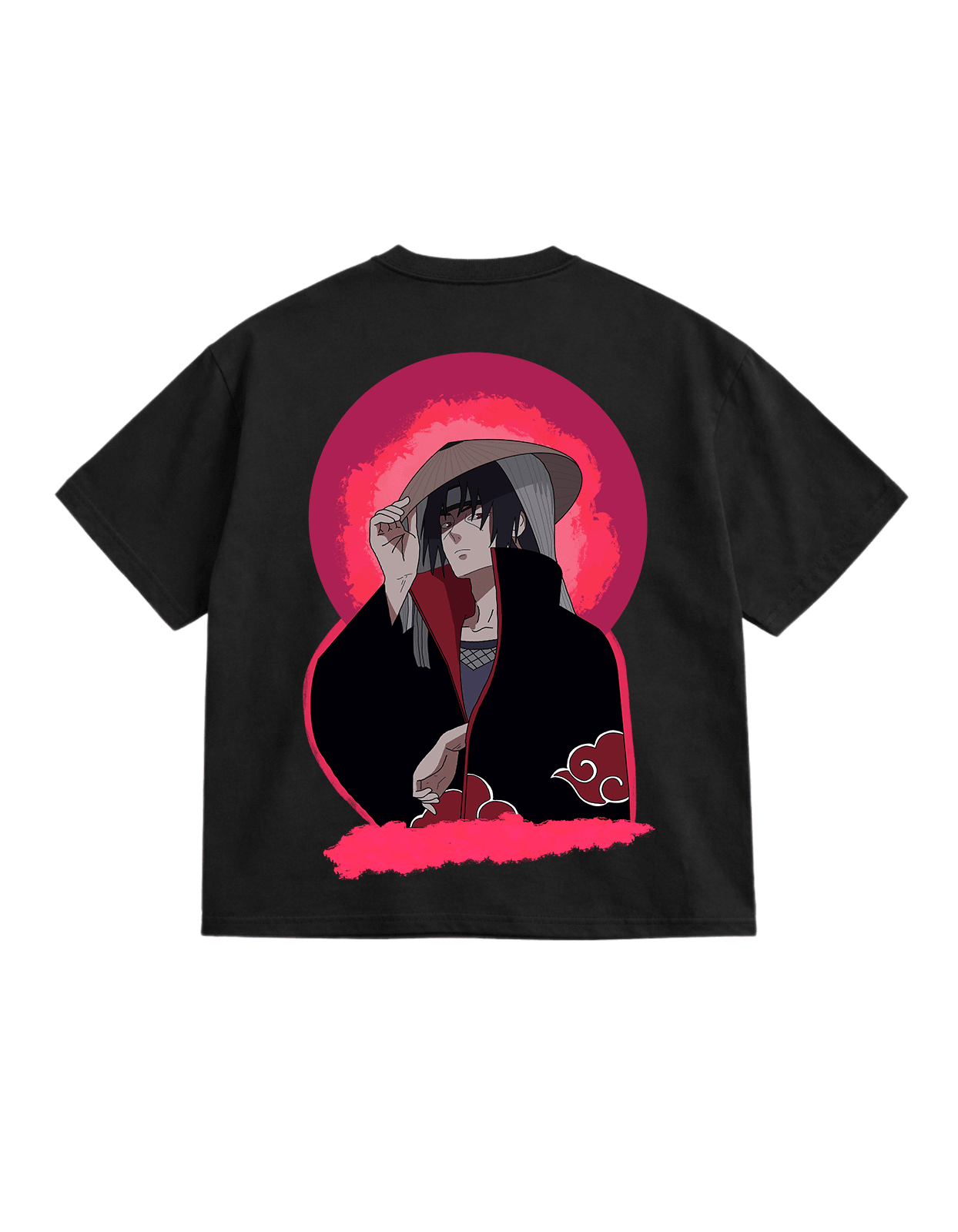 Itachi Black Oversize T-Shirt - Awara Bacha