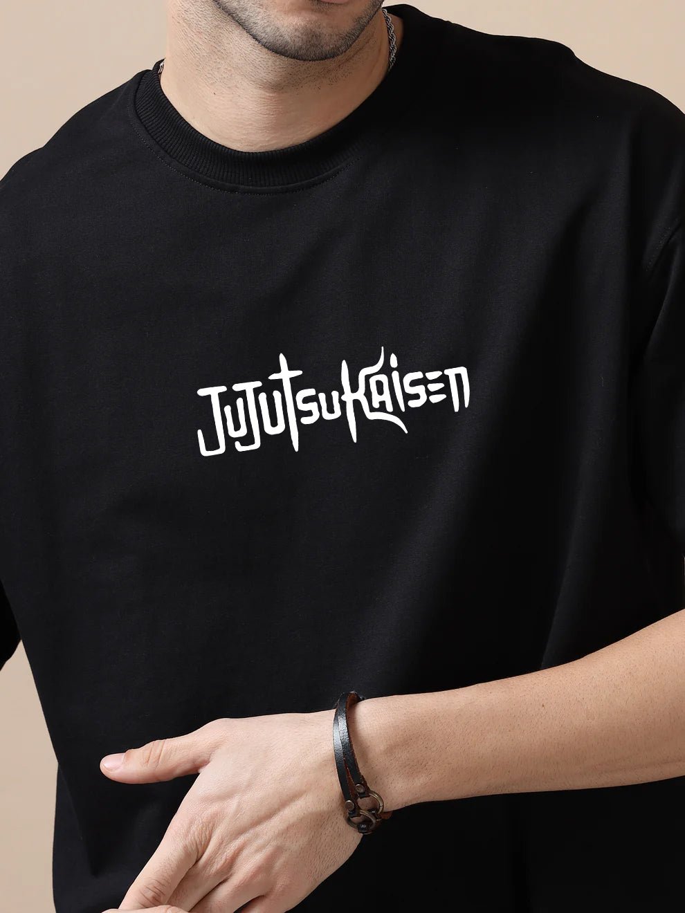 Jujutsu Black Oversize T-Shirt - Awara Bacha