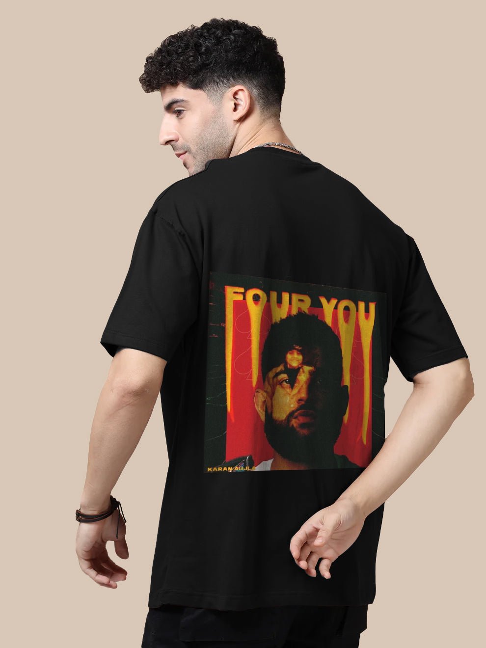 Karan Ajula Black Oversize T-Shirt - Awara Bacha