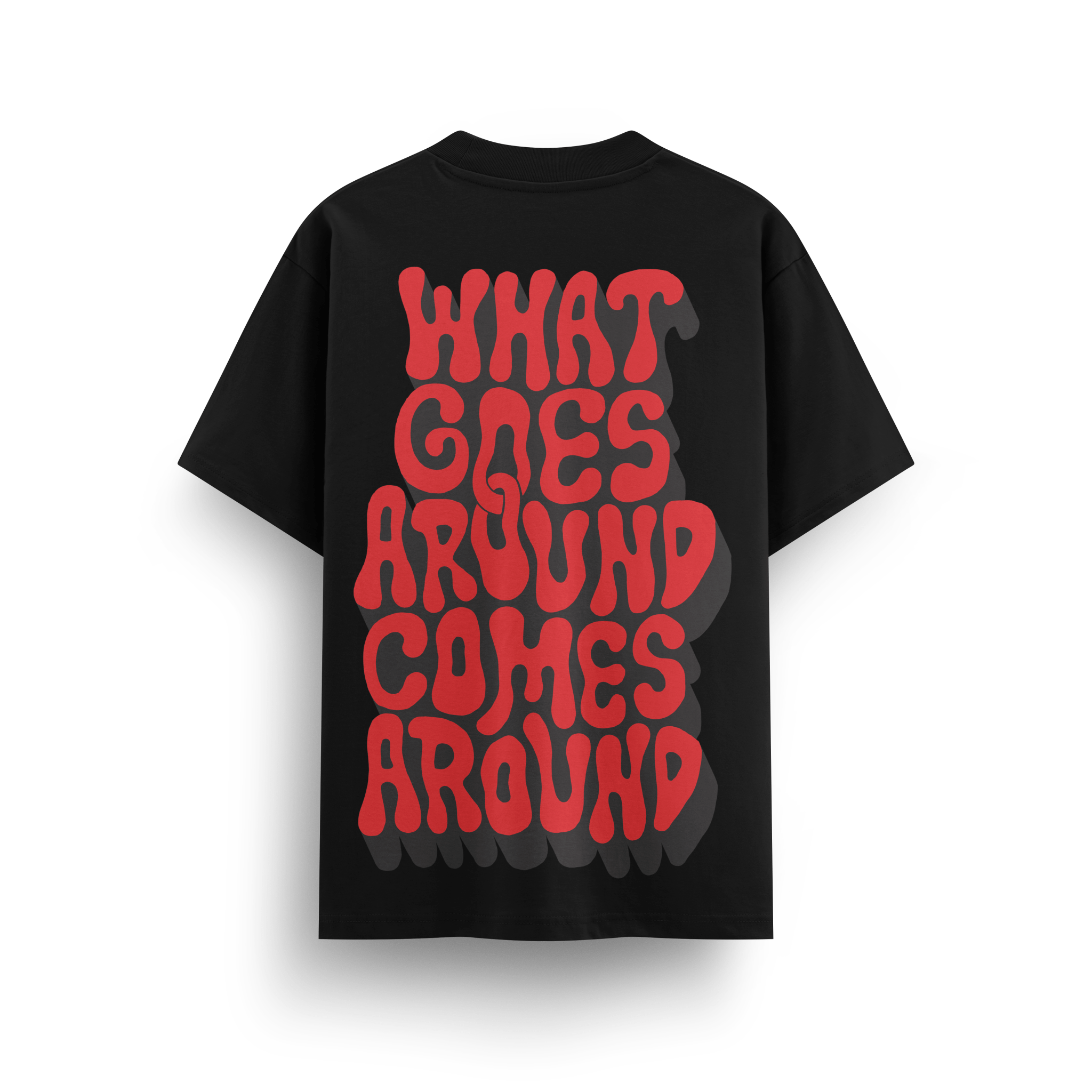 Karma Black Oversize T-Shirt - Awara Bacha