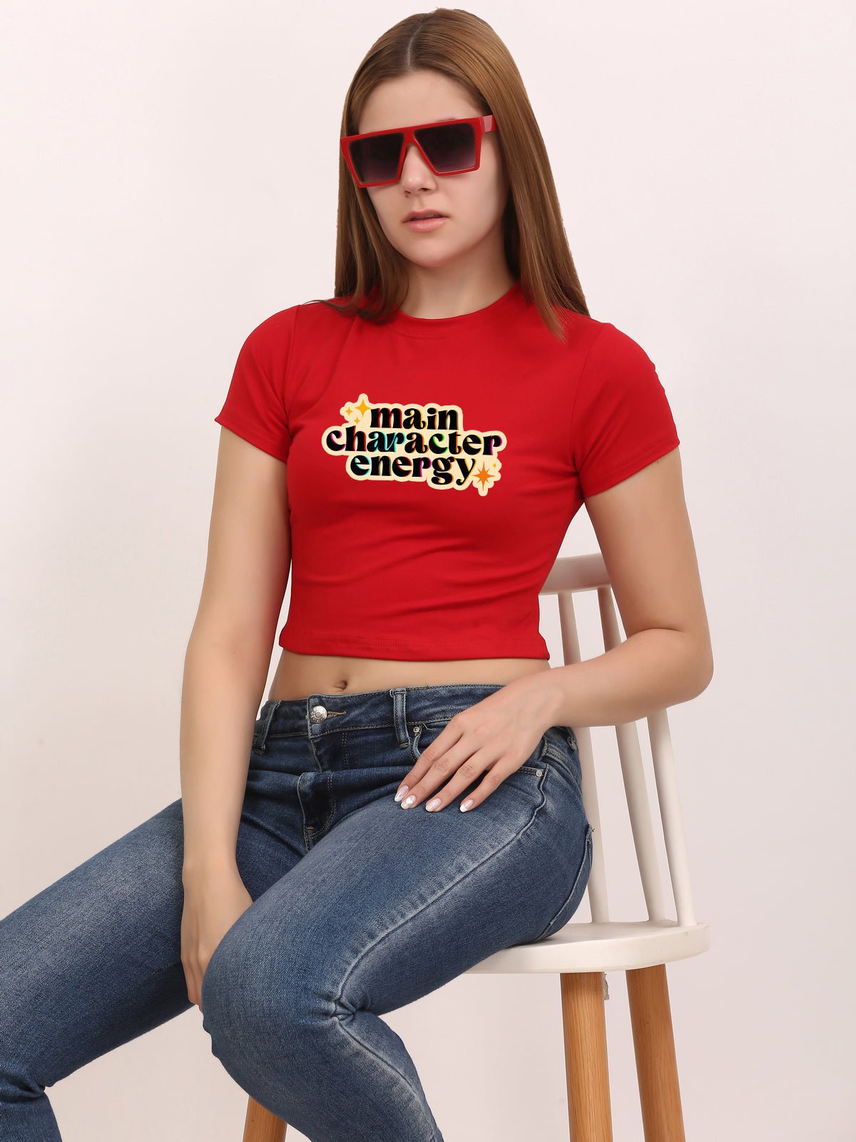 Main Character Energy Baby Tees - Awara Bacha