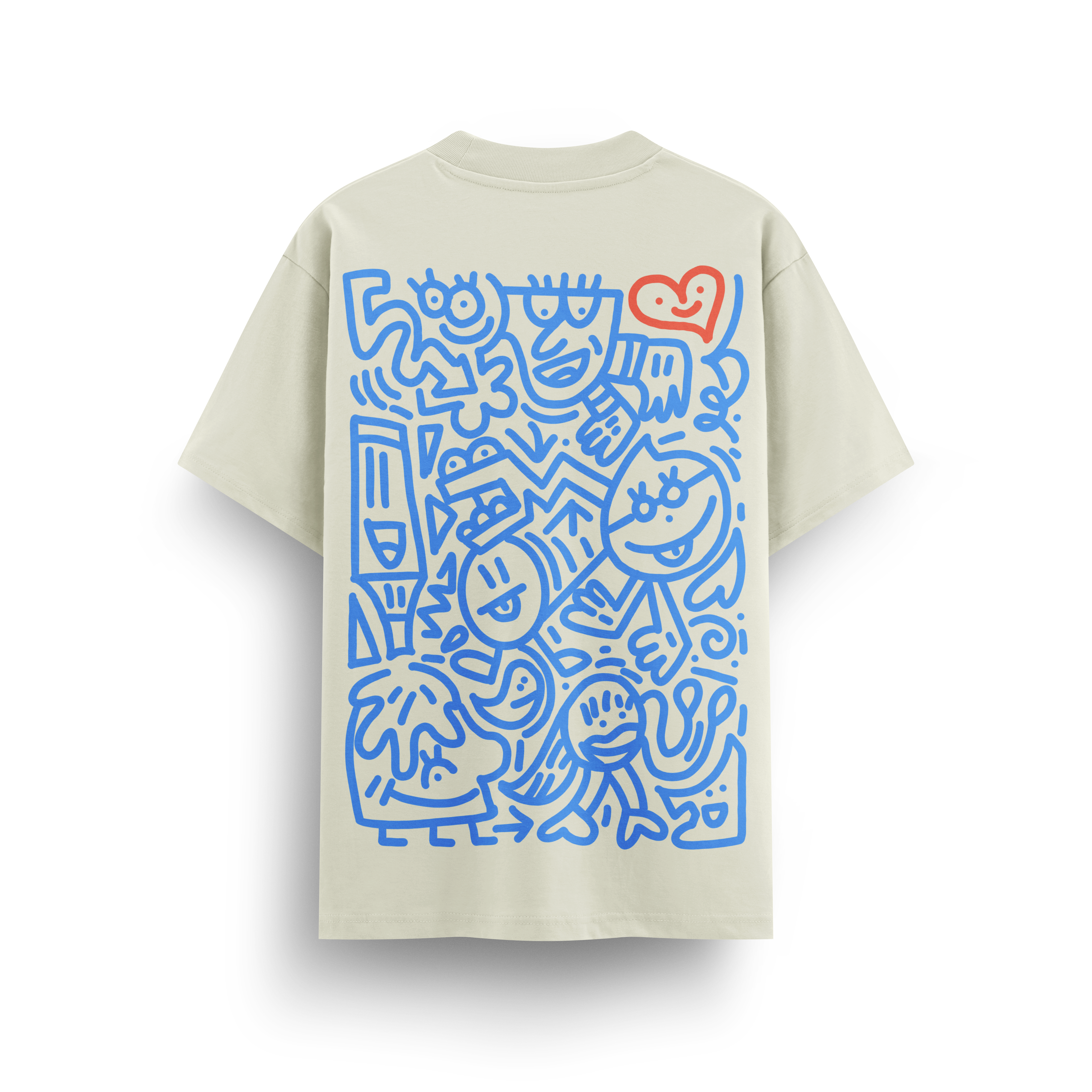 Message Doodle Off-White Oversize T-Shirt
