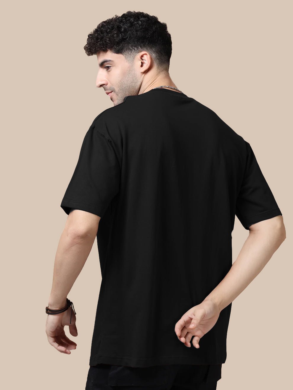 Millionaire Black Oversize T-Shirt - Awara Bacha