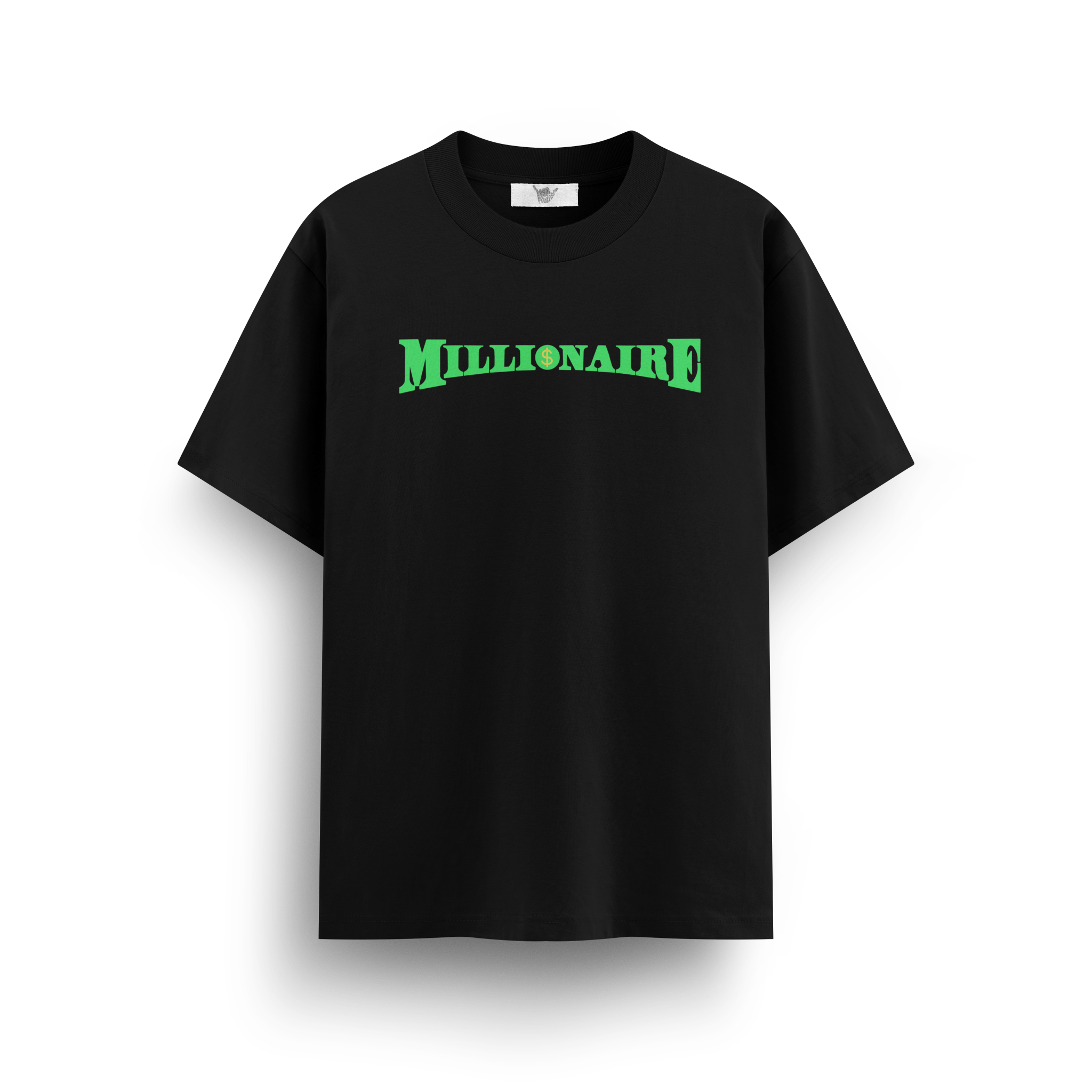 Millionaire Black Oversize T-Shirt - Awara Bacha