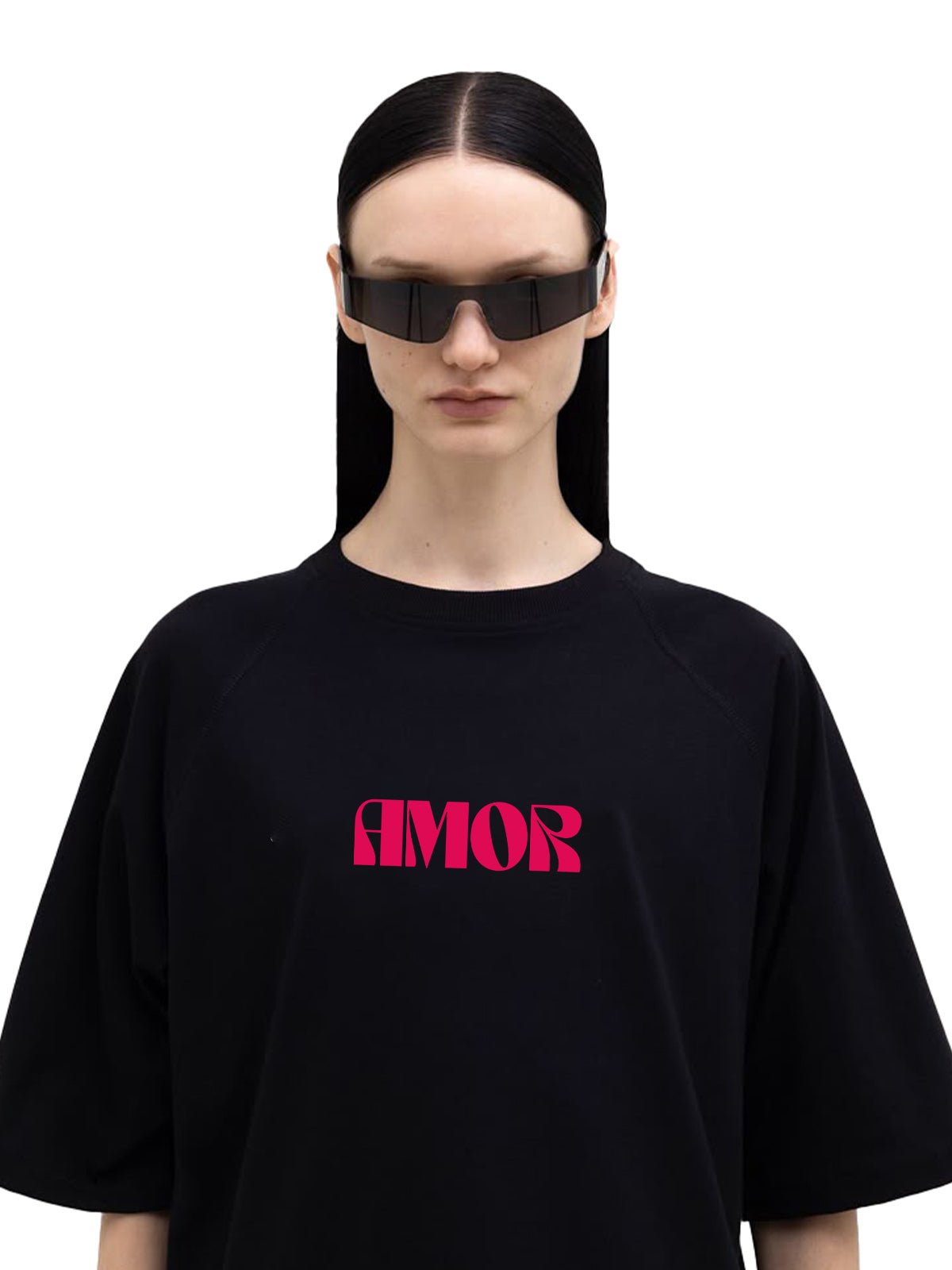 More Amor Por Favor Black Oversize T-Shirt - Awara Bacha
