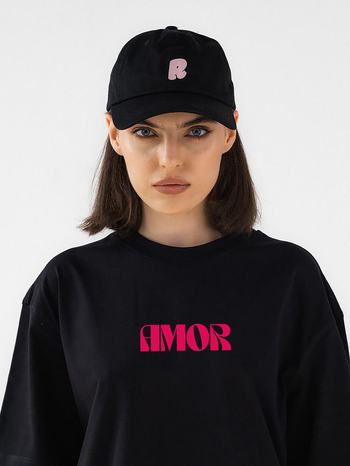 More Amor Por Favor Black Oversize T-Shirt - Awara Bacha