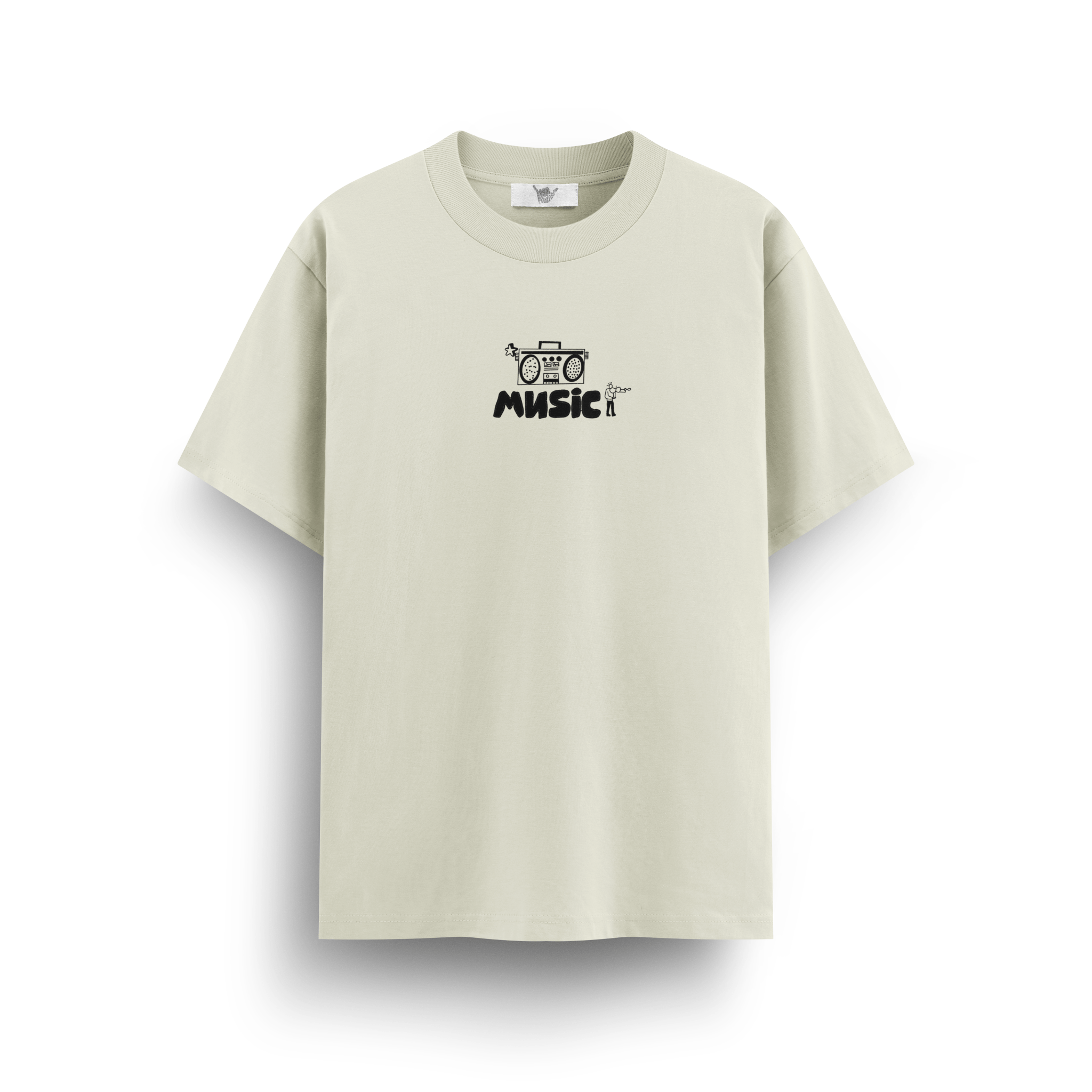 Music design Off - White Oversize T-Shirt - Awara Bacha
