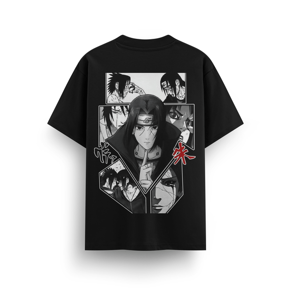 Naruto Headband Black Oversize T-Shirt - Awara Bacha