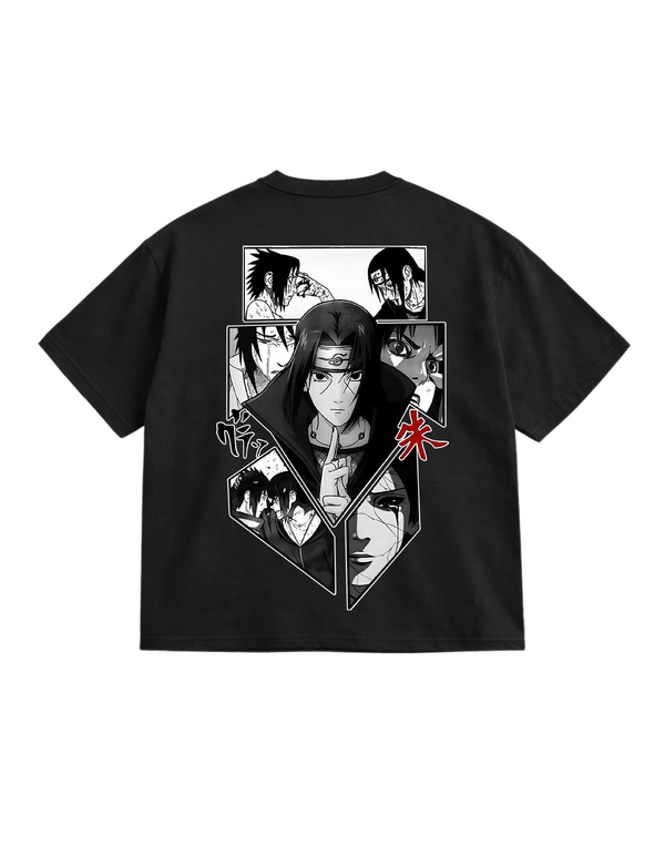 Naruto Headband Black Oversize T-Shirt - Awara Bacha