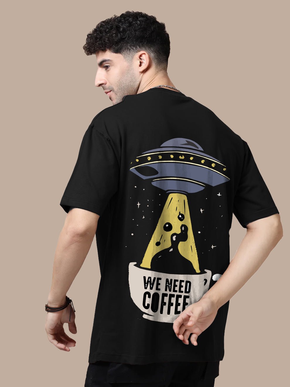 Need Coffee Oversize T-Shirt - Awara Bacha
