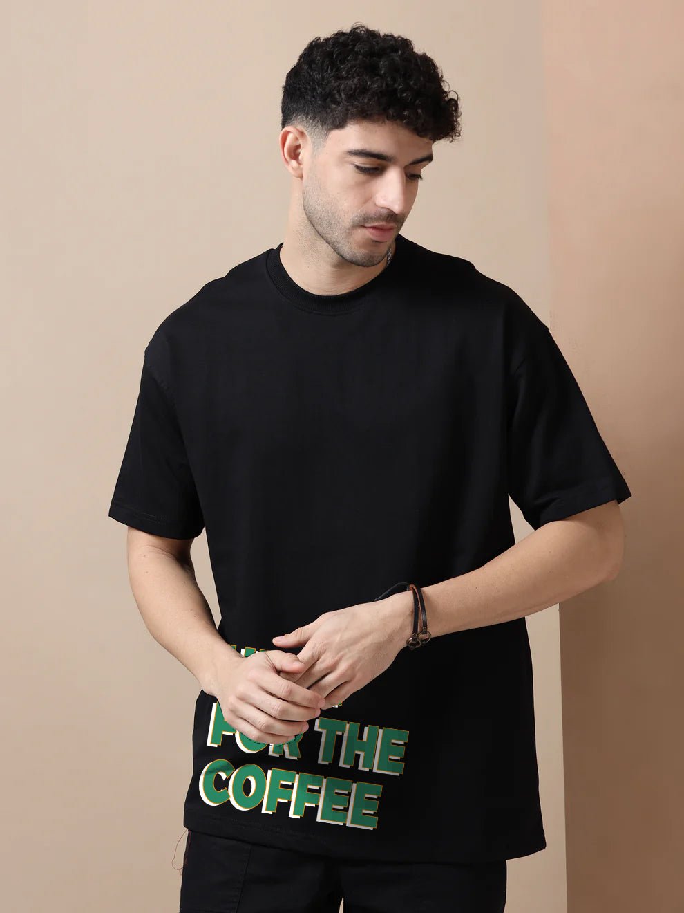Need Coffee Oversize T-Shirt - Awara Bacha