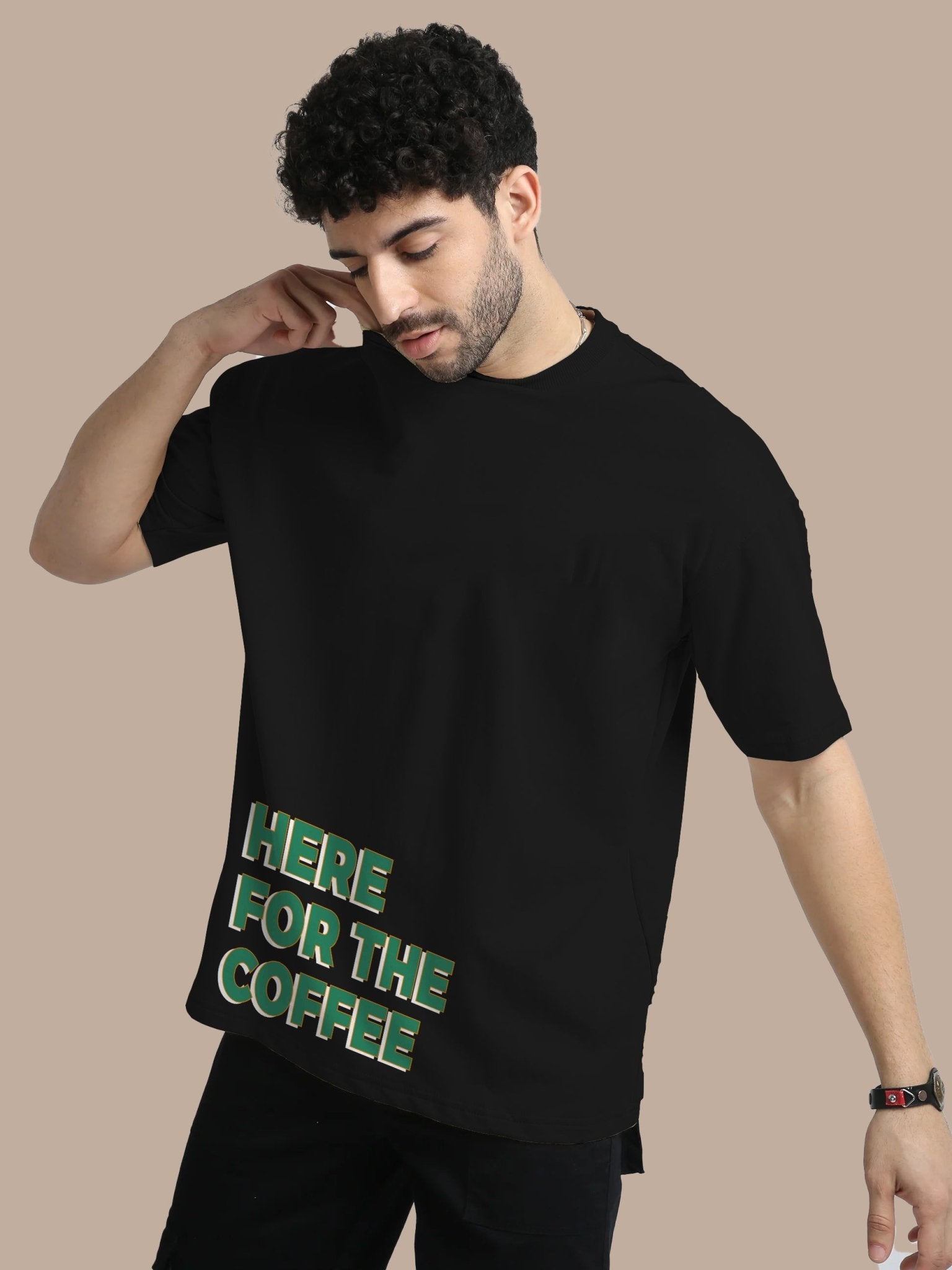 Need Coffee Oversize T-Shirt - Awara Bacha
