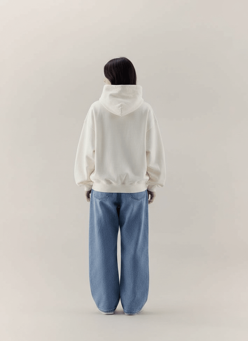 Off White Oversize Hoodie - Awara Bacha