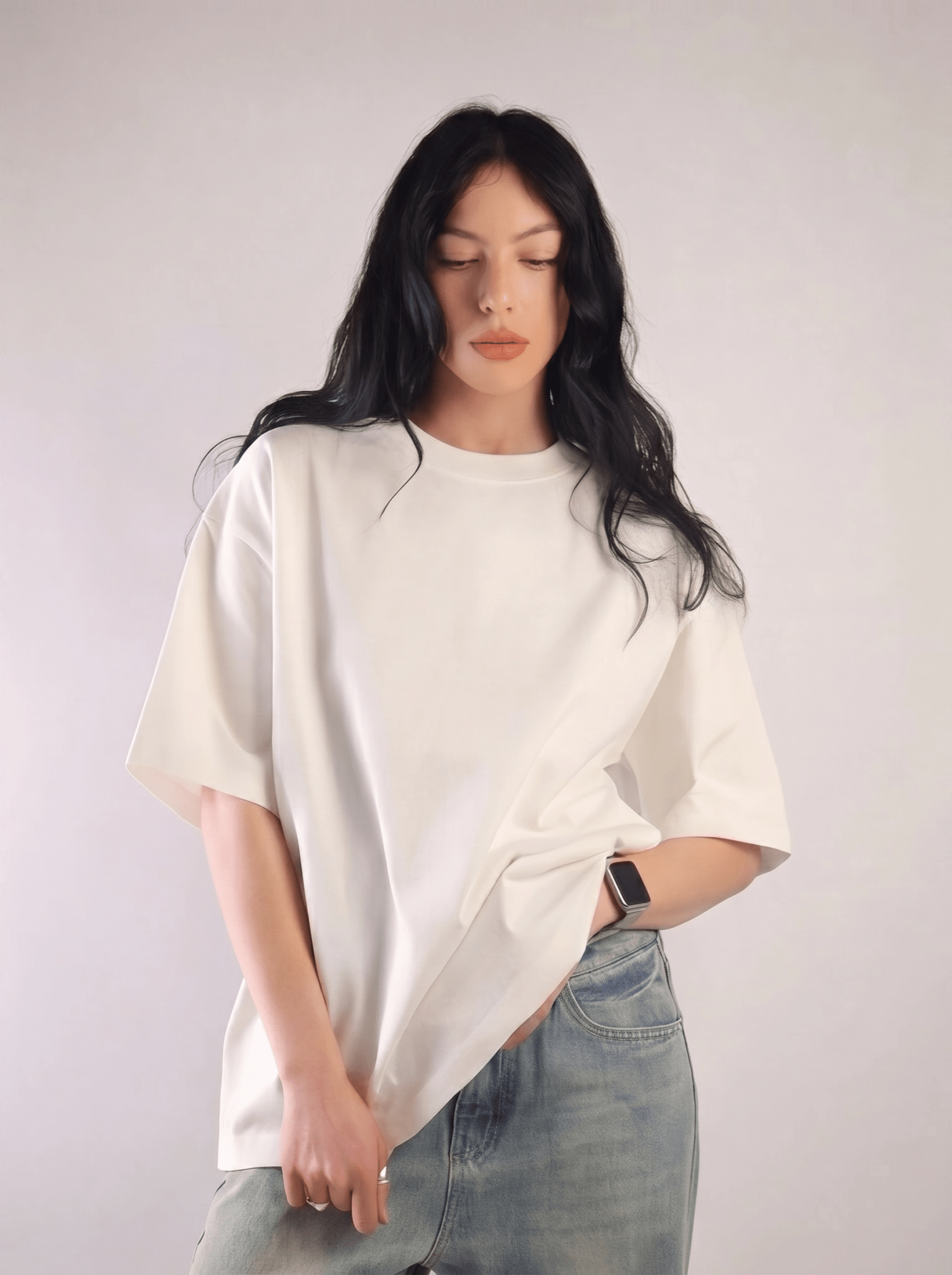 Off White Oversize T-Shirt - Awara Bacha