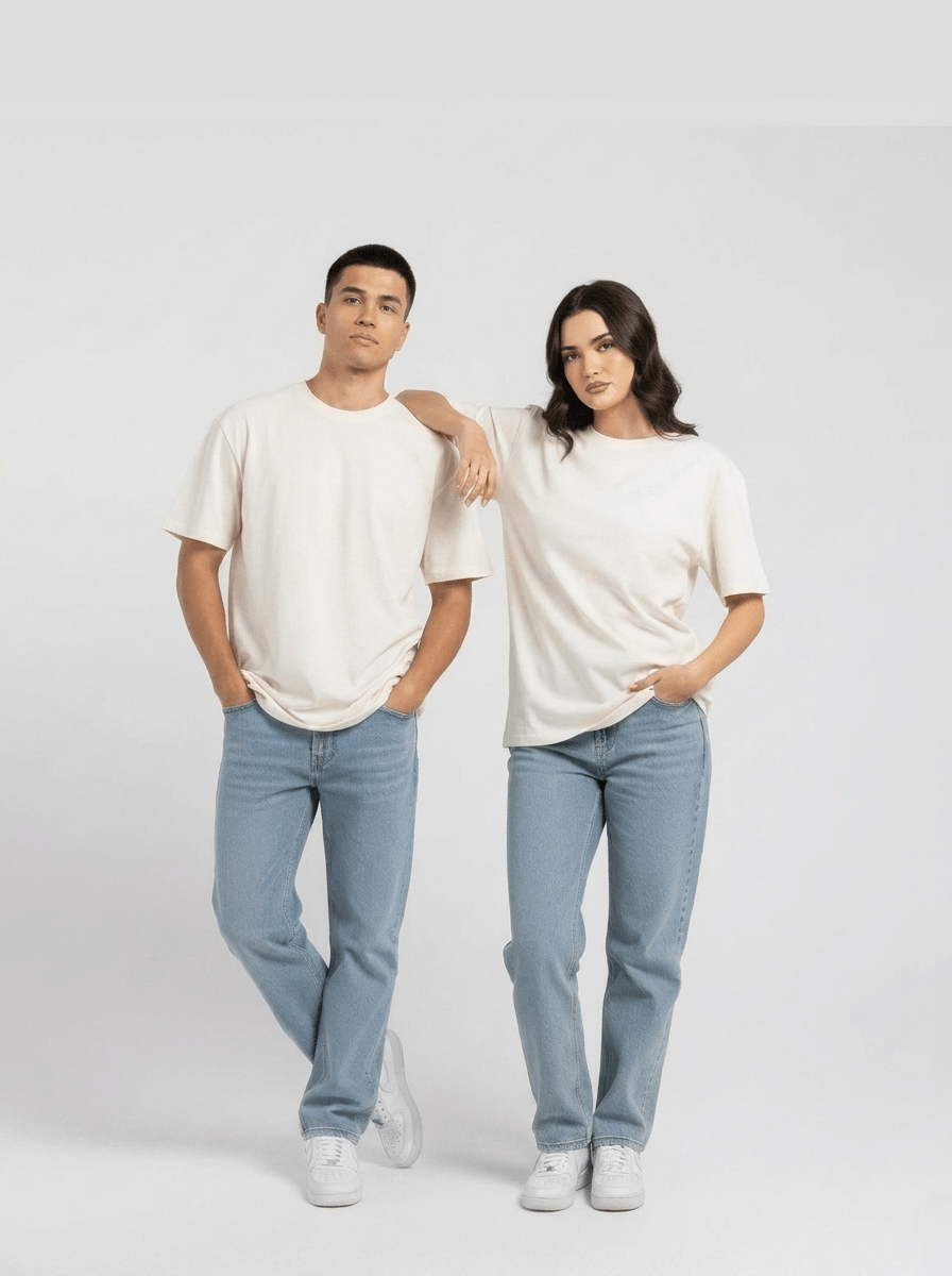 Off White Oversize T-Shirt - Awara Bacha