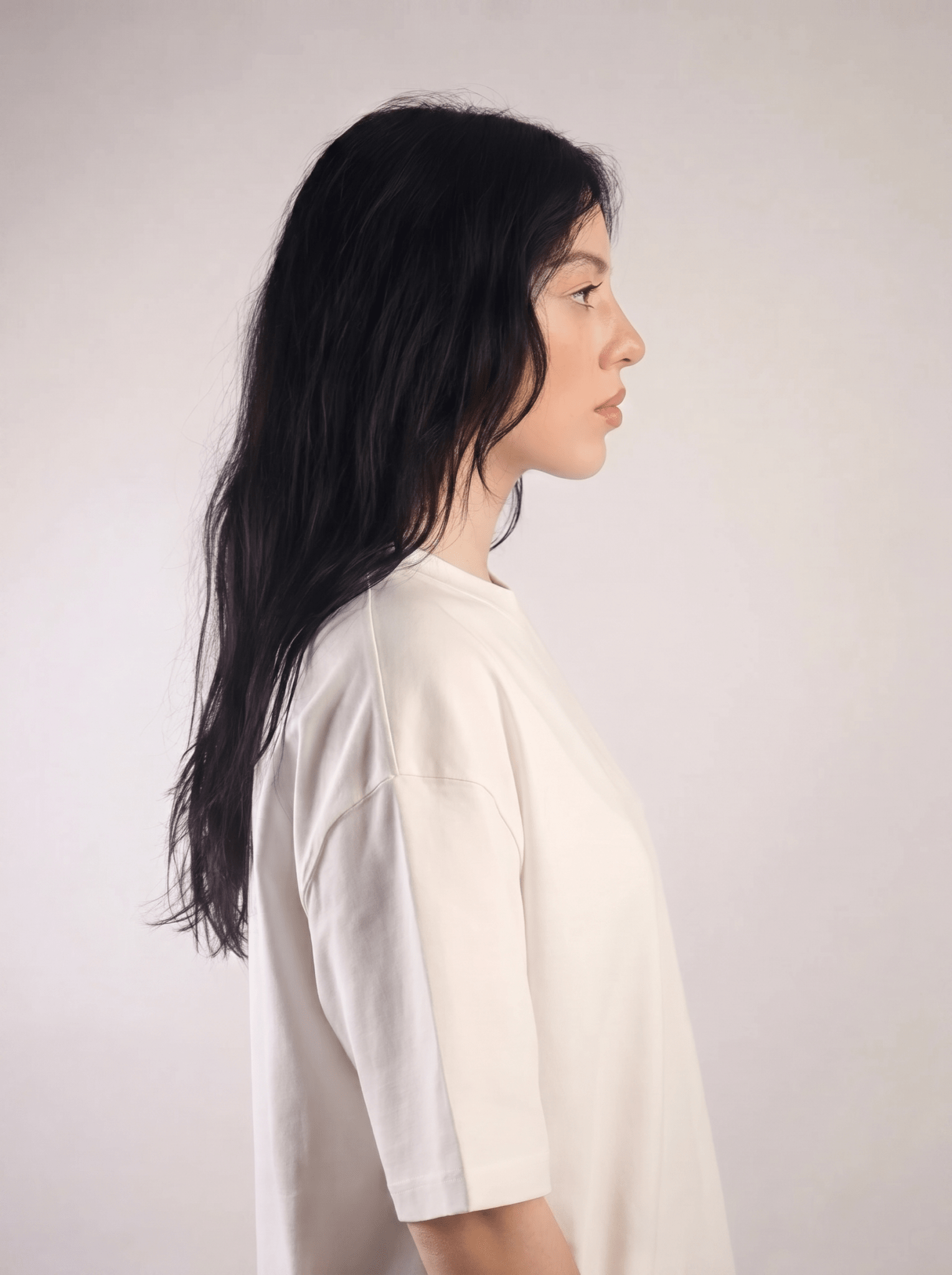Off White Oversize T-Shirt - Awara Bacha